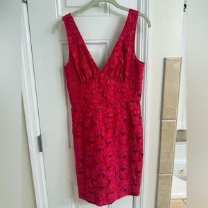 Trina Turk Vibrant Pink Textured Mini Dress